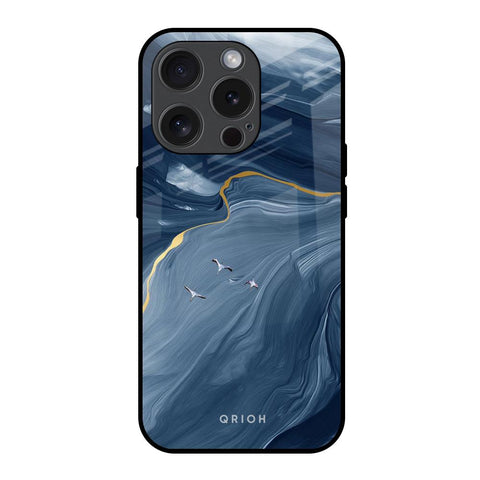Deep Ocean Marble iPhone 15 Pro Glass Back Cover Online