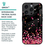 Heart Rain Fall Glass Case For iPhone 15 Pro