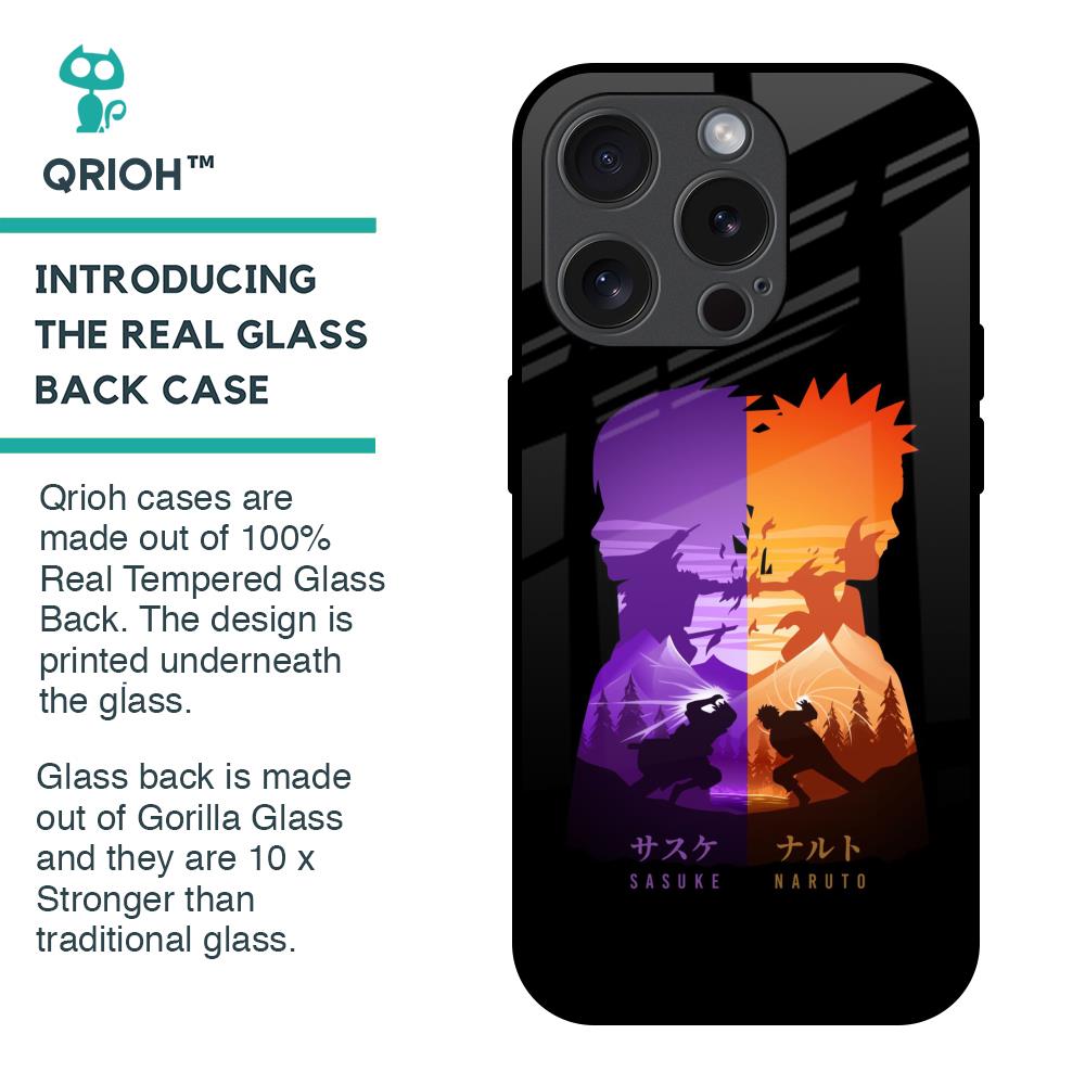 Minimalist Anime Glass Case for iPhone 15 Pro