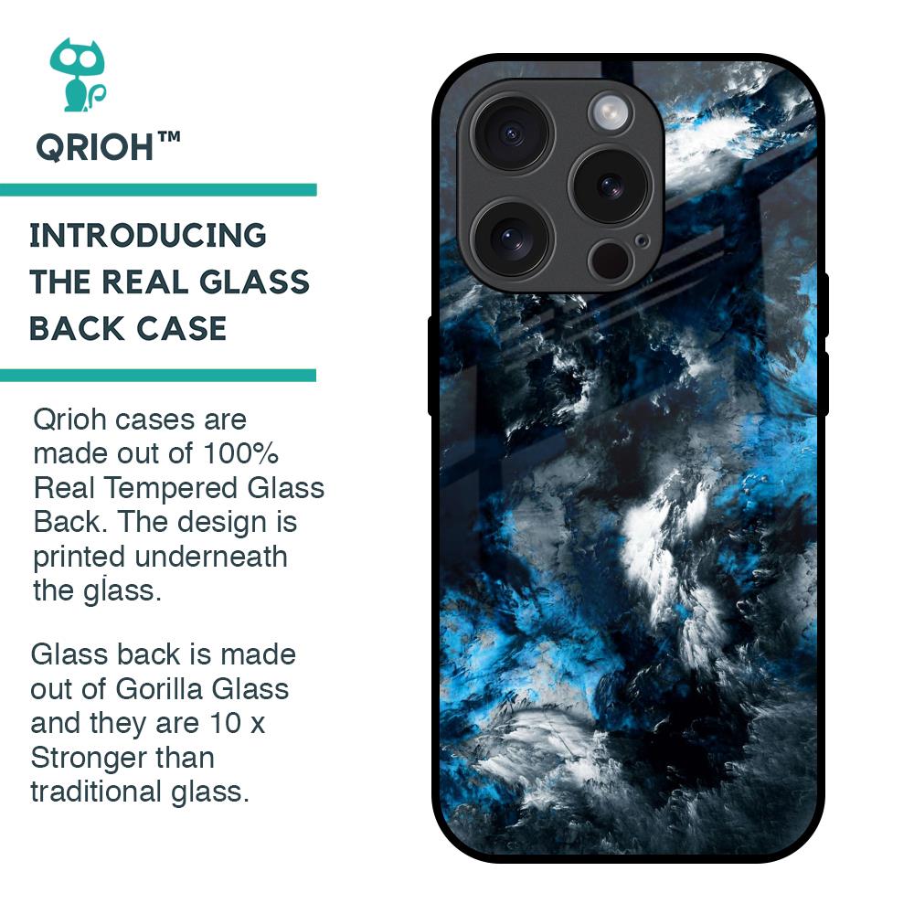 Cloudy Dust Glass Case for iPhone 15 Pro