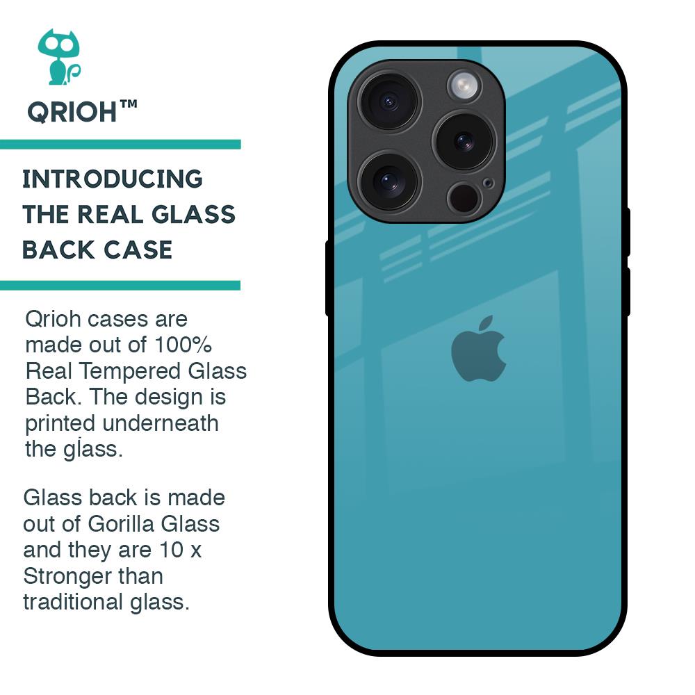 Oceanic Turquiose Glass Case for iPhone 15 Pro
