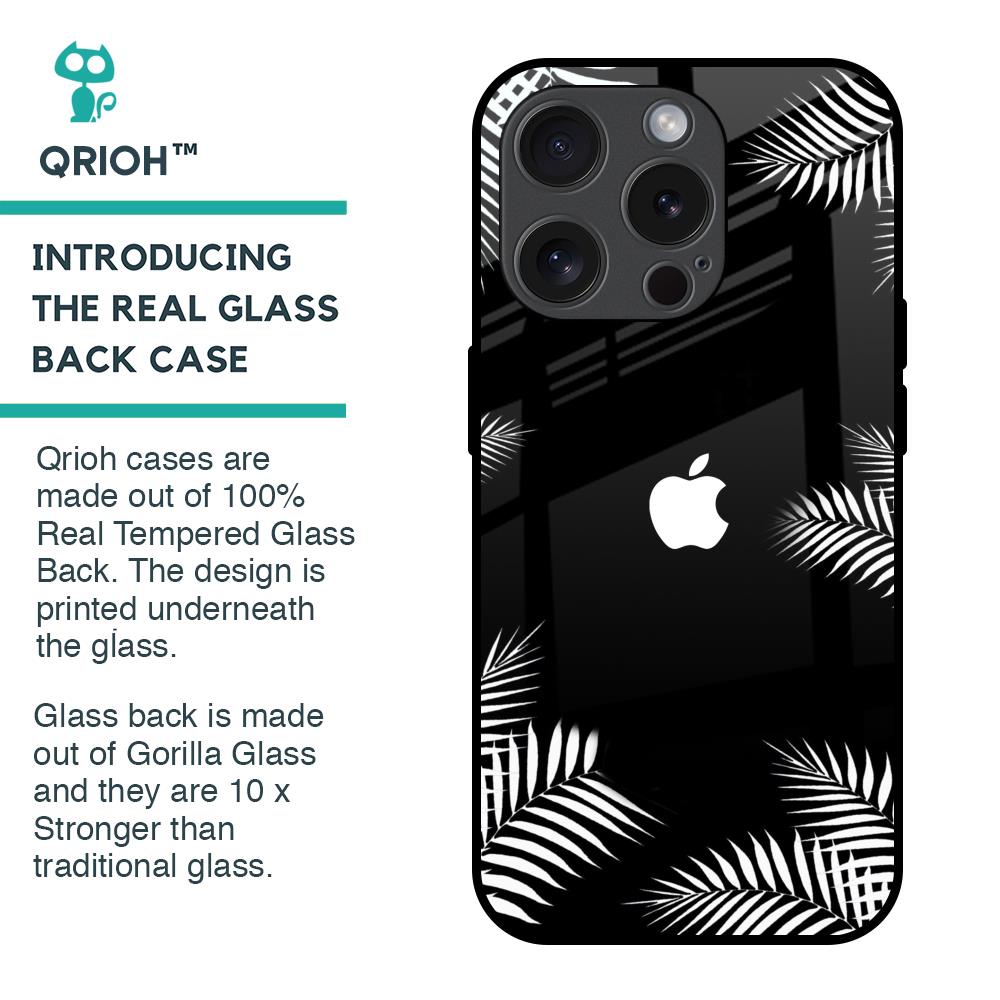 Zealand Fern Design Glass Case For iPhone 15 Pro