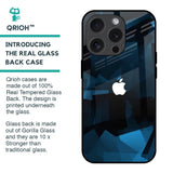 Polygonal Blue Box Glass Case For iPhone 15 Pro