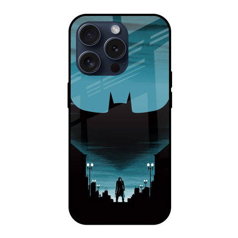 Cyan Bat iPhone 15 Pro Glass Back Cover Online