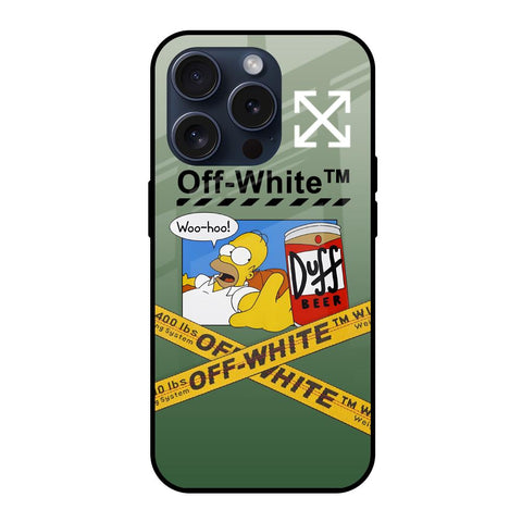 Duff Beer iPhone 15 Pro Glass Back Cover Online