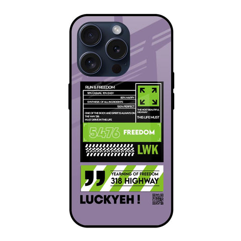 Run & Freedom iPhone 15 Pro Glass Back Cover Online