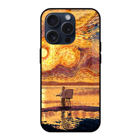 Sunset Vincent iPhone 15 Pro Glass Back Cover Online