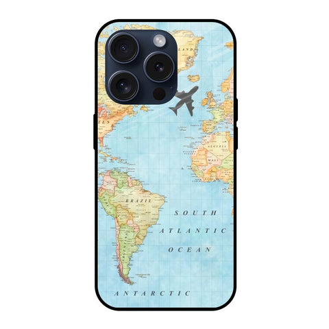 Travel Map iPhone 15 Pro Glass Back Cover Online