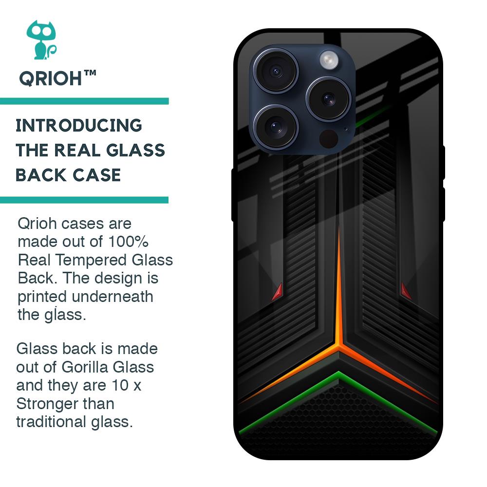 Modern Ultra Chevron Glass Case for iPhone 15 Pro