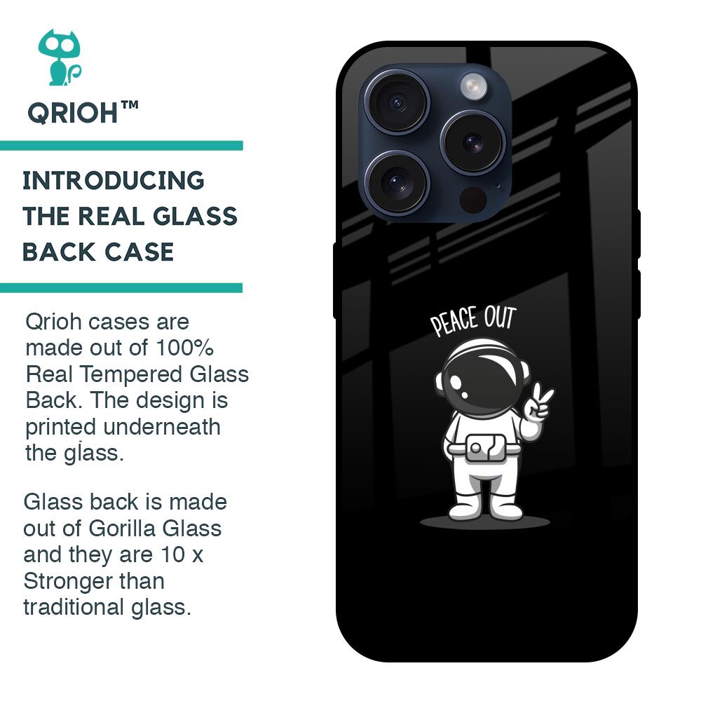 Peace Out Astro Glass Case for iPhone 15 Pro