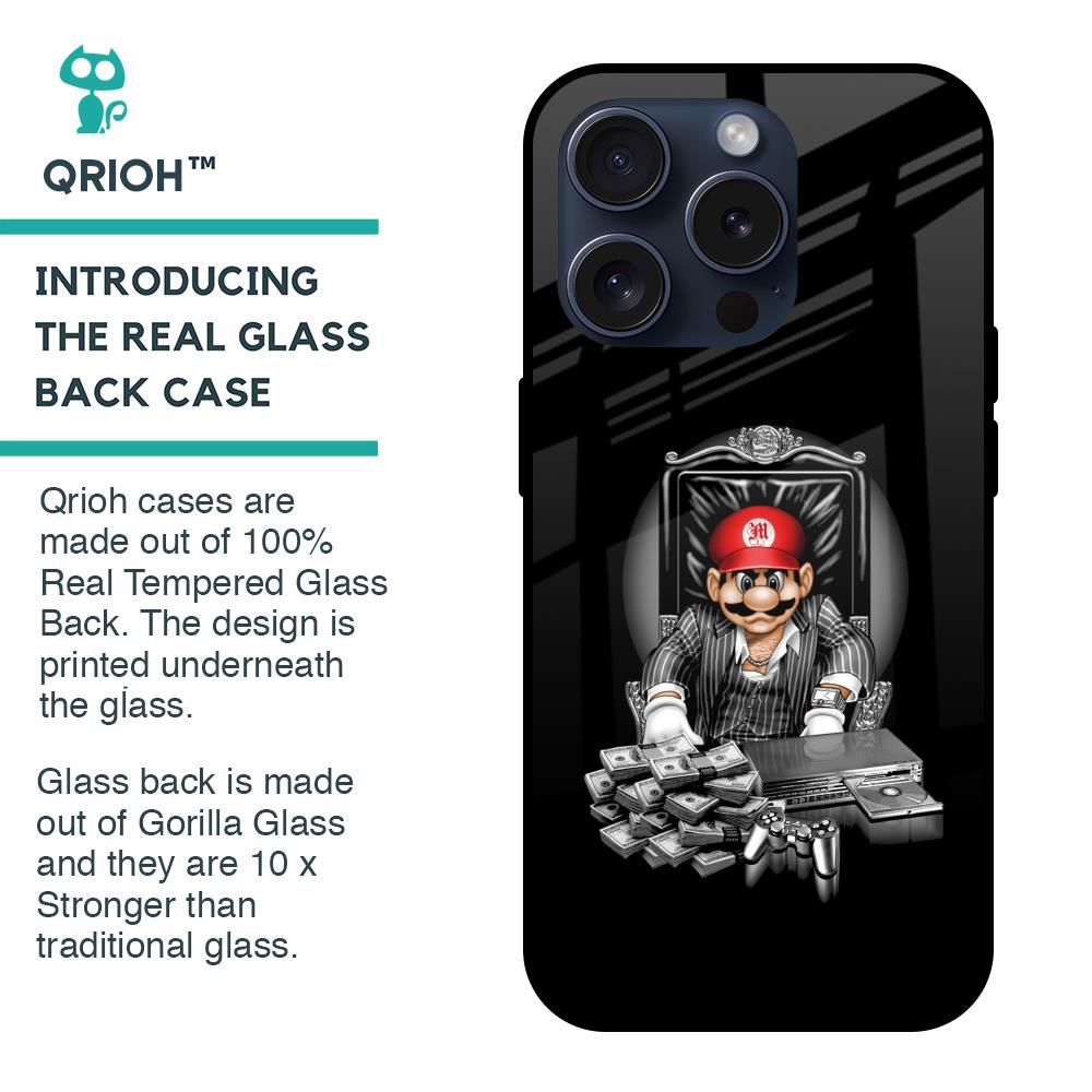 Dark Secret Glass Case for iPhone 15 Pro