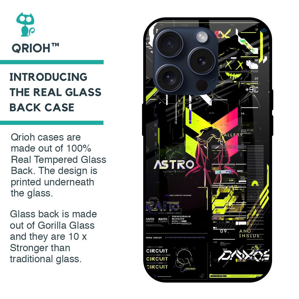 Astro Glitch Glass Case for iPhone 15 Pro