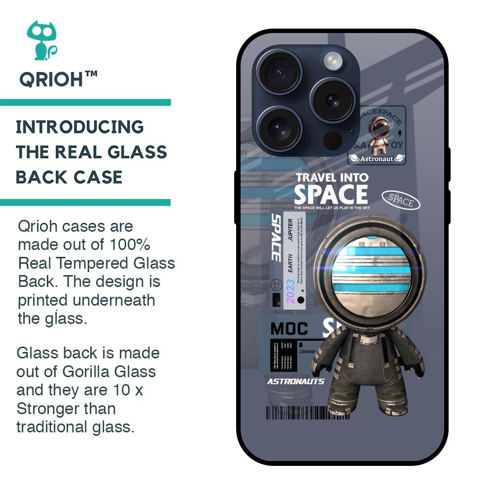Space Travel Glass Case for iPhone 15 Pro