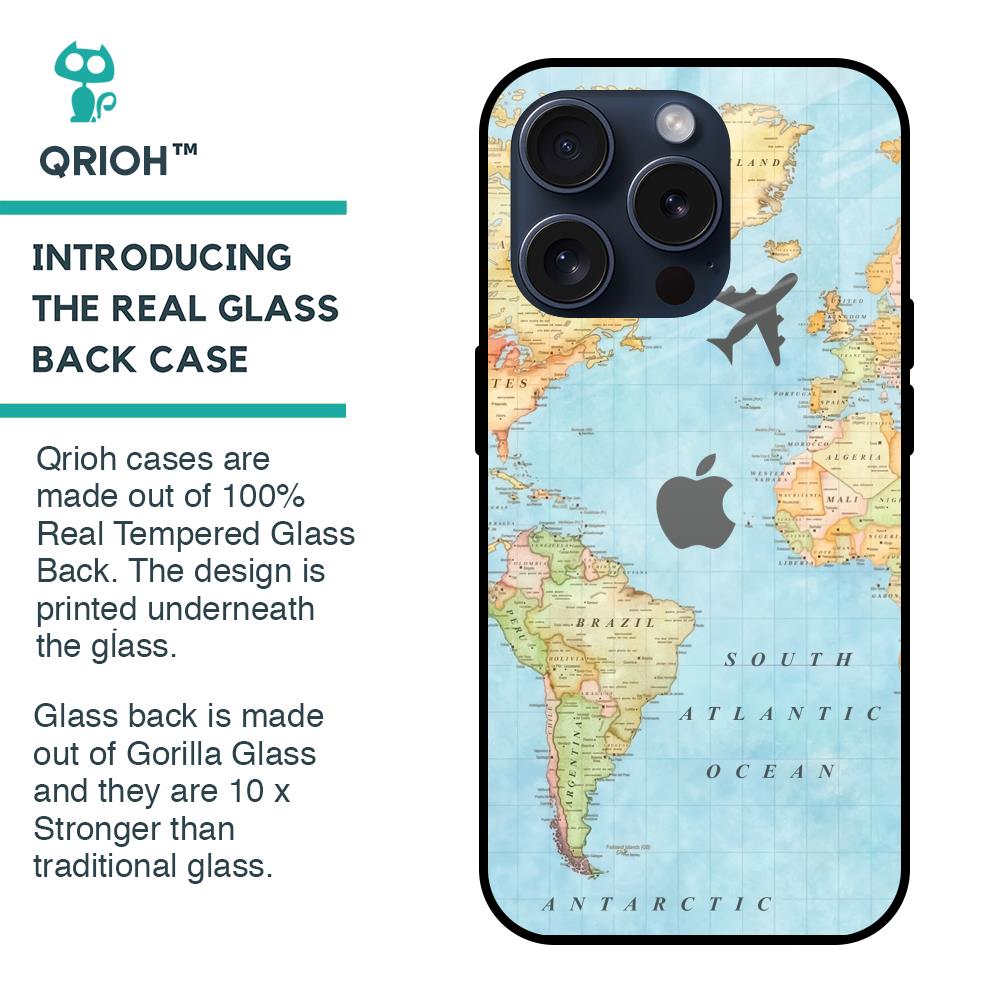 Fly Around The World Glass Case for iPhone 15 Pro