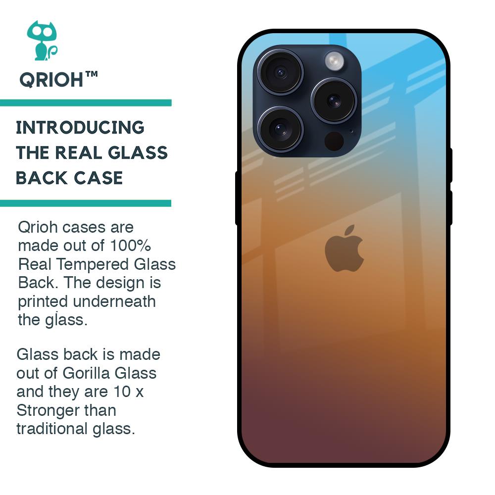 Rich Brown Glass Case for iPhone 15 Pro