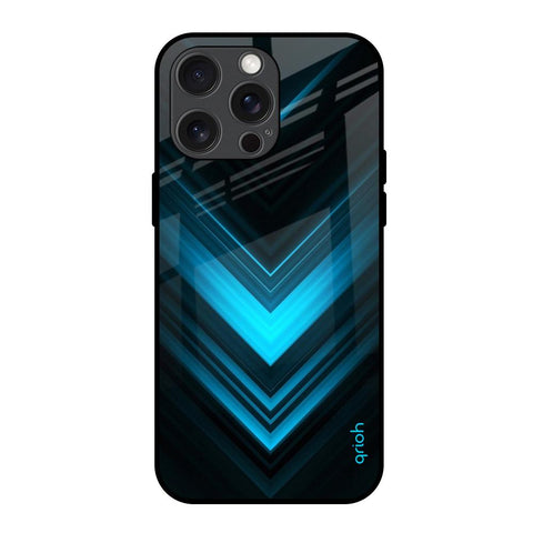 Vertical Blue Arrow iPhone 15 Pro Max Glass Back Cover Online