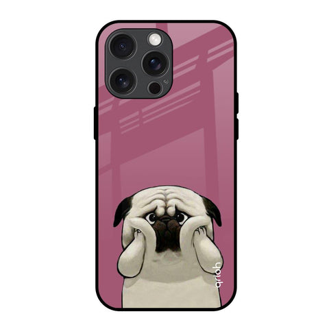 Funny Pug Face iPhone 15 Pro Max Glass Back Cover Online