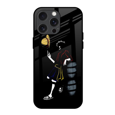 Luffy Line Art iPhone 15 Pro Max Glass Back Cover Online