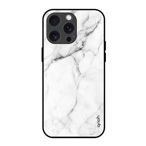 Modern White Marble iPhone 15 Pro Max Glass Back Cover Online