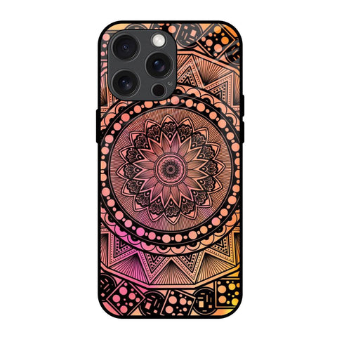 Floral Mandala iPhone 15 Pro Max Glass Back Cover Online