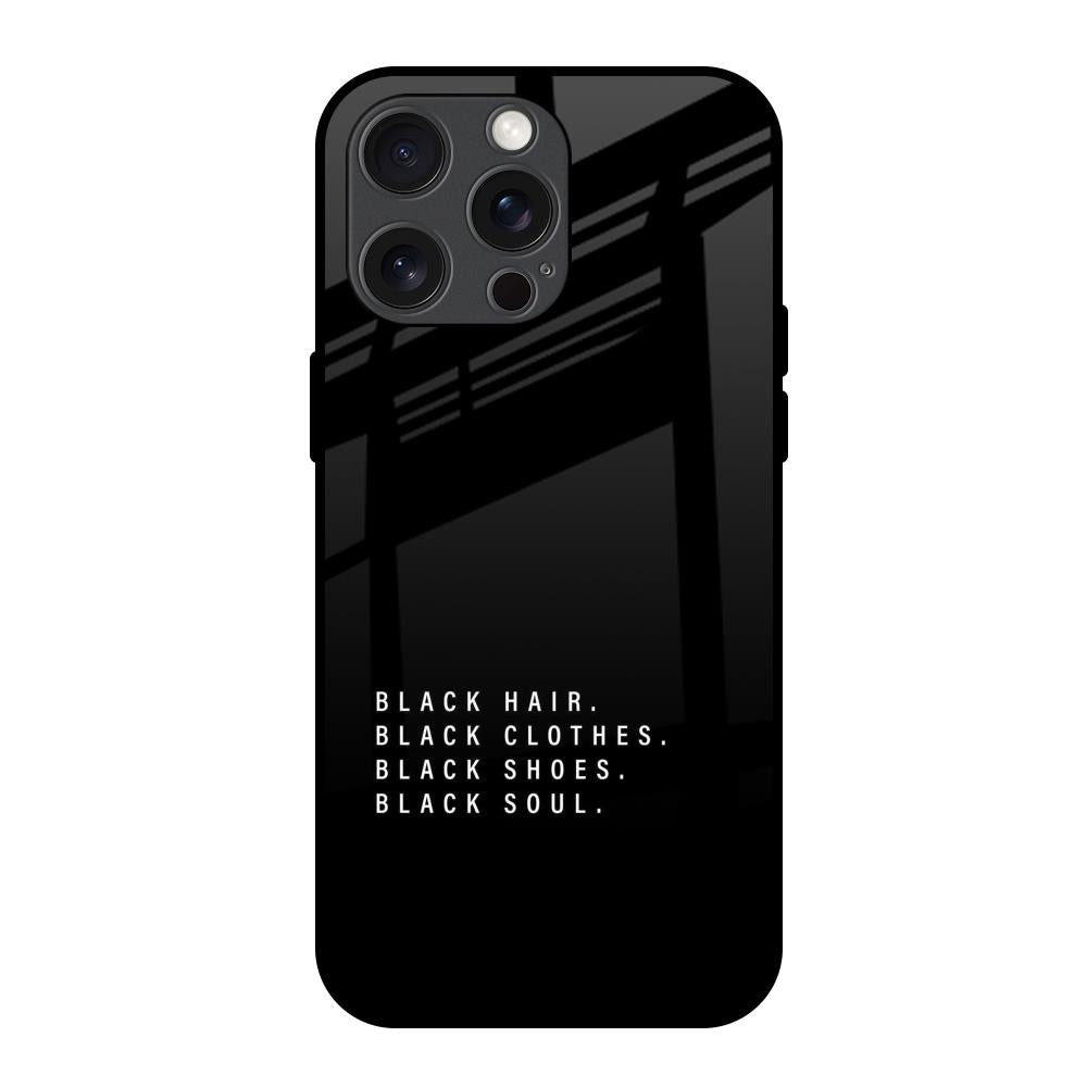 Black Soul iPhone 15 Pro Max Glass Back Cover Online