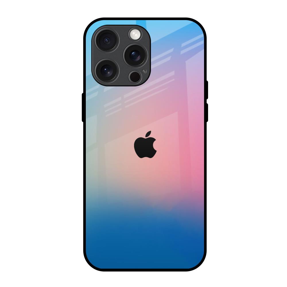 Blue & Pink Ombre iPhone 15 Pro Max Glass Back Cover Online
