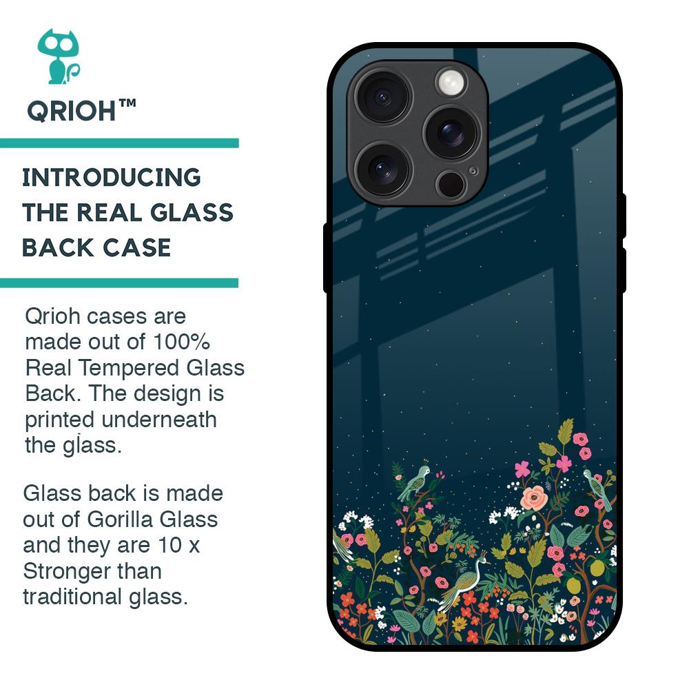 Small Garden Glass Case For iPhone 15 Pro Max