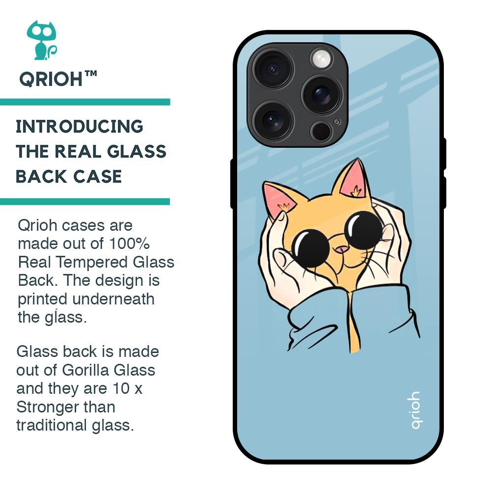 Adorable Cute Kitty Glass Case For iPhone 15 Pro Max