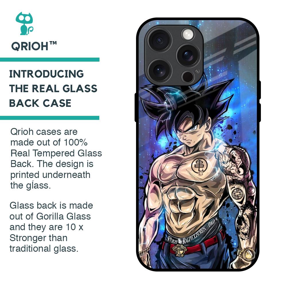 Branded Anime Glass Case for iPhone 15 Pro Max