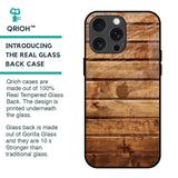 Wooden Planks Glass Case for iPhone 15 Pro Max