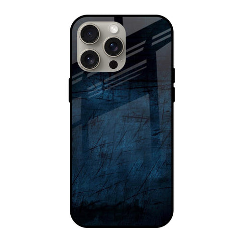 Dark Blue Grunge iPhone 15 Pro Max Glass Back Cover Online