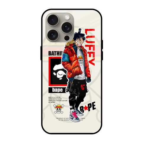Bape Luffy iPhone 15 Pro Max Glass Back Cover Online