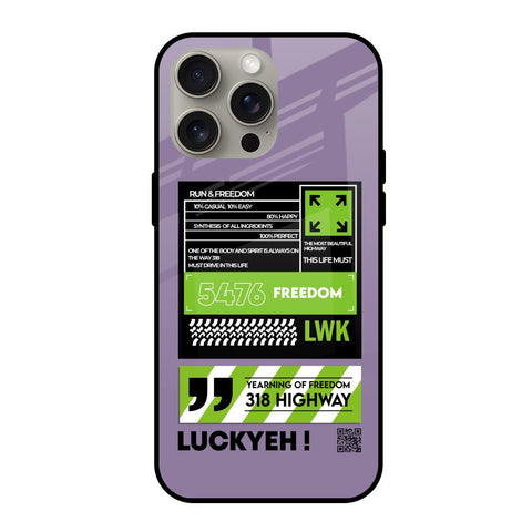 Run & Freedom iPhone 15 Pro Max Glass Back Cover Online