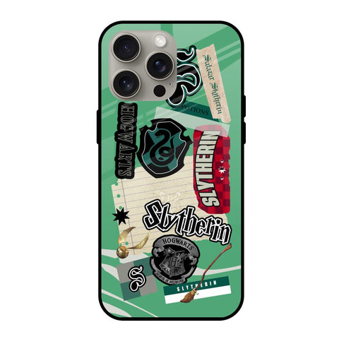 Slytherin iPhone 15 Pro Max Glass Back Cover Online