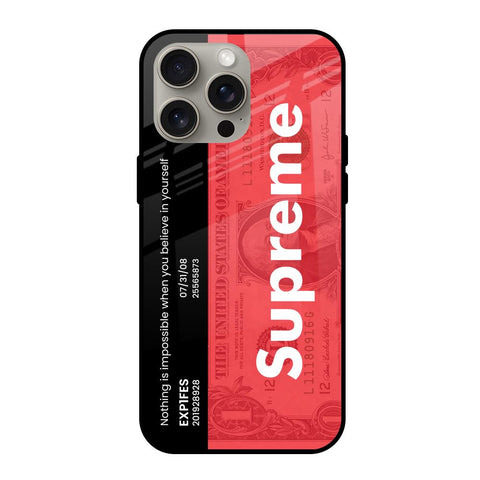 Supreme Ticket iPhone 15 Pro Max Glass Back Cover Online