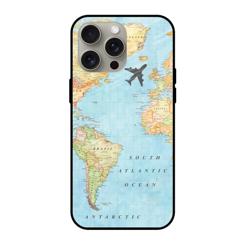 Travel Map iPhone 15 Pro Max Glass Back Cover Online