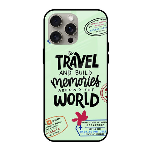 Travel Stamps iPhone 15 Pro Max Glass Back Cover Online