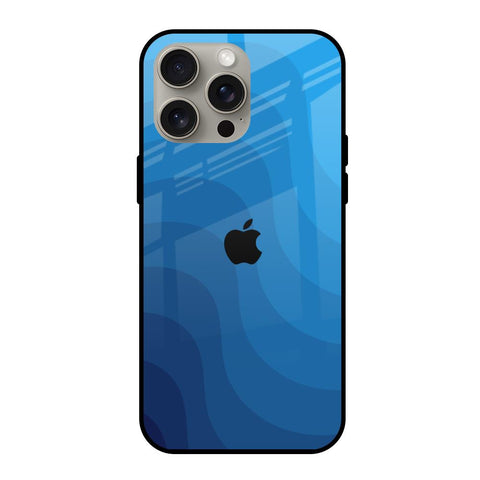 Blue Wave Abstract iPhone 15 Pro Max Glass Back Cover Online