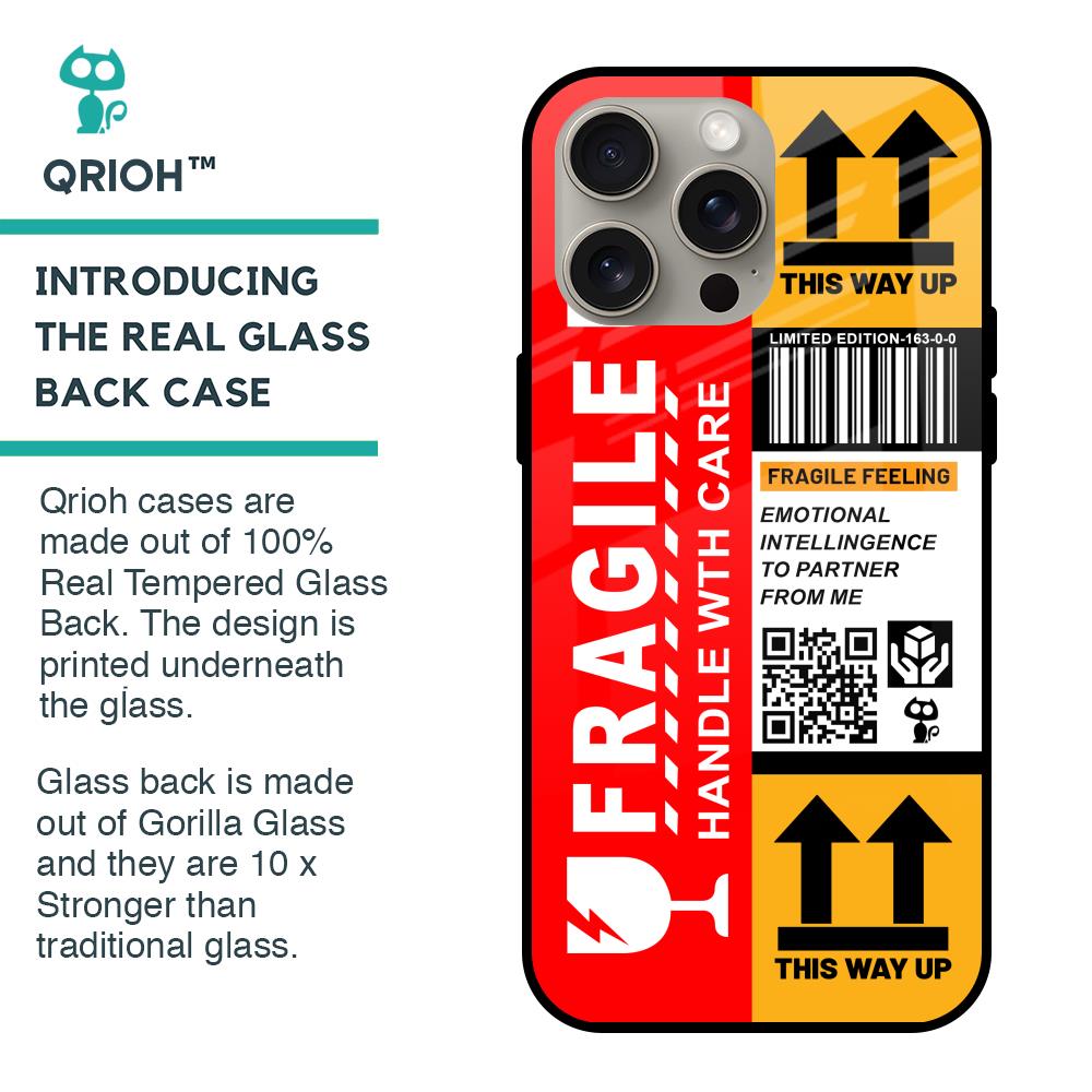 Handle With Care Glass Case for iPhone 15 Pro Max