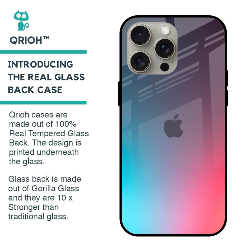 Rainbow Laser Glass Case for iPhone 15 Pro Max
