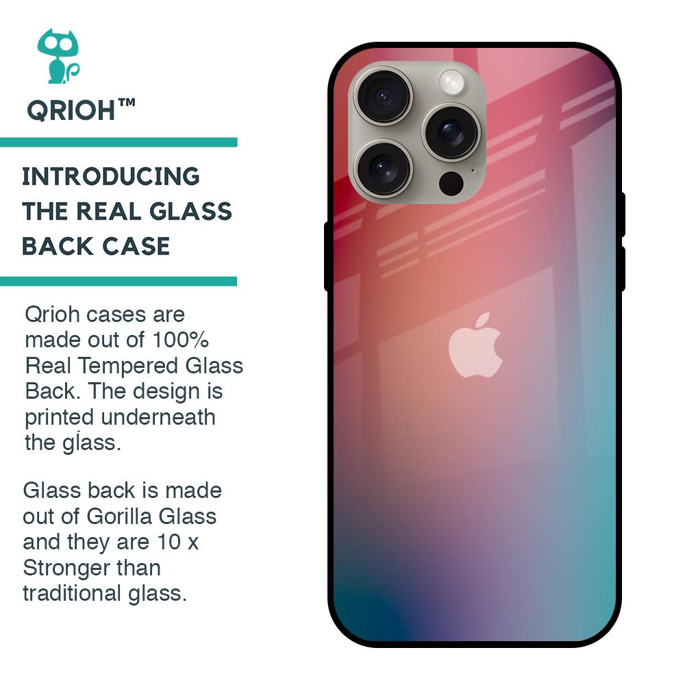 Dusty Multi Gradient Glass Case for iPhone 15 Pro Max