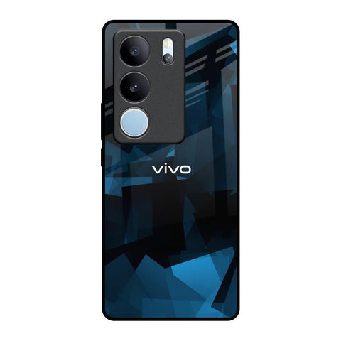 Polygonal Blue Box Vivo V29 5G Glass Back Cover Online