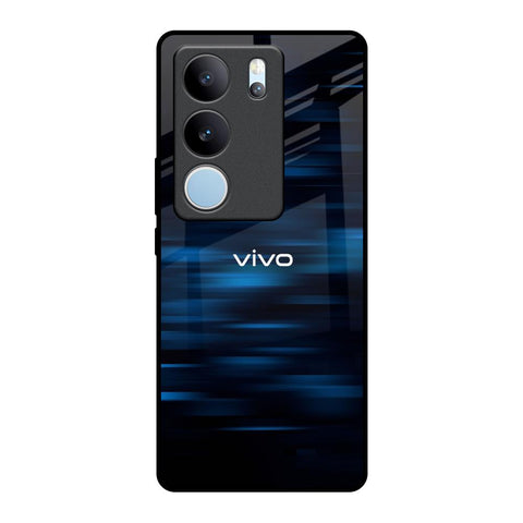 Blue Rough Abstract Vivo V29 5G Glass Back Cover Online