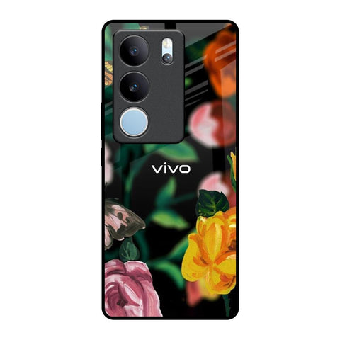Flowers & Butterfly Vivo V29 5G Glass Back Cover Online