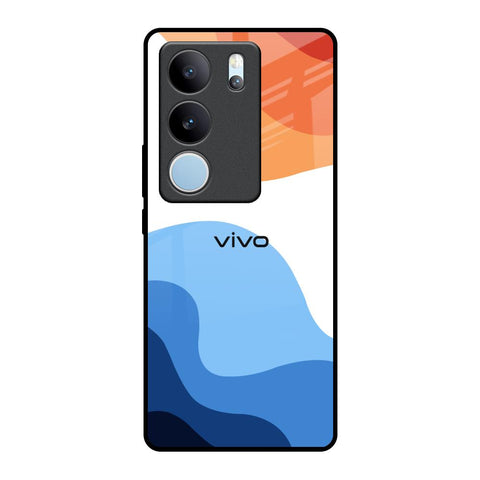 Wavy Color Pattern Vivo V29 5G Glass Back Cover Online