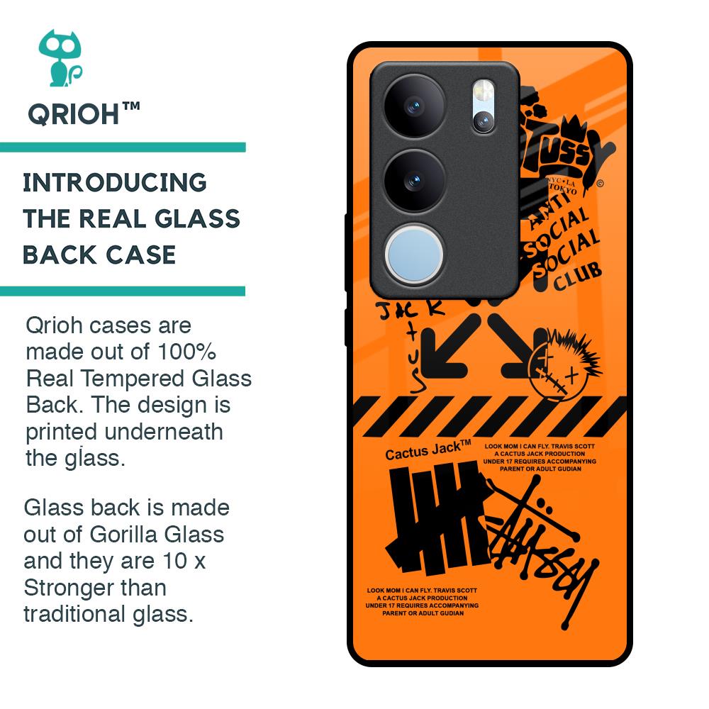 Anti Social Club Glass Case for Vivo V29 5G