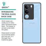 Pastel Sky Blue Glass Case for Vivo V29 5G