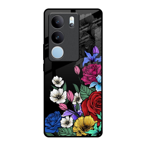 Rose Flower Bunch Art Vivo V29 Pro 5G Glass Back Cover Online