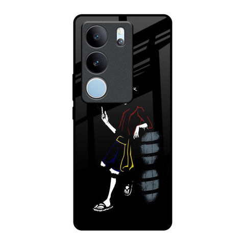 Luffy Line Art Vivo V29 Pro 5G Glass Back Cover Online