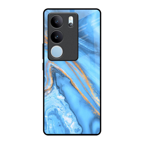 Vibrant Blue Marble Vivo V29 Pro 5G Glass Back Cover Online